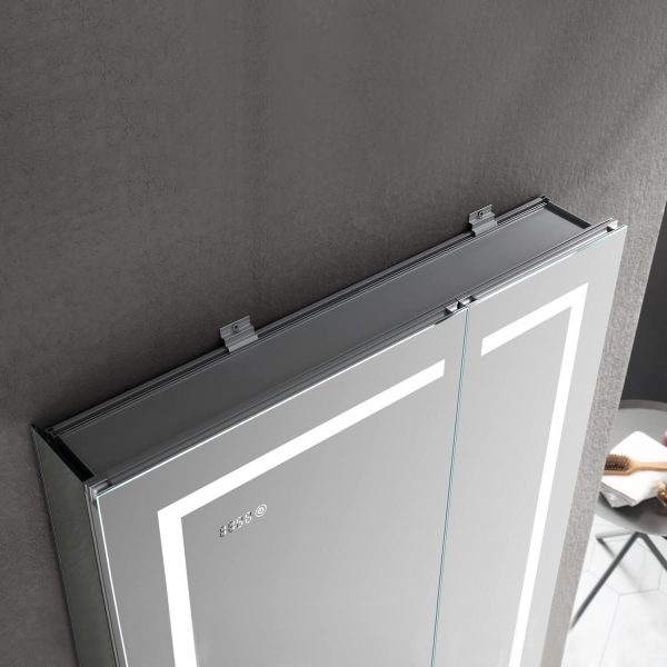 BLOSSOM Asta 30x32 Inch LED Medicine Cabinet with Clock
