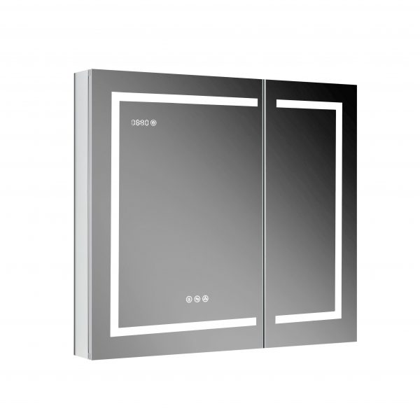 BLOSSOM Asta 36x32 Inch LED Medicine Cabinet with Clock