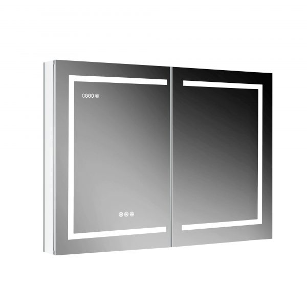 BLOSSOM Asta 48x32 Inch LED Medicine Cabinet with Clock
