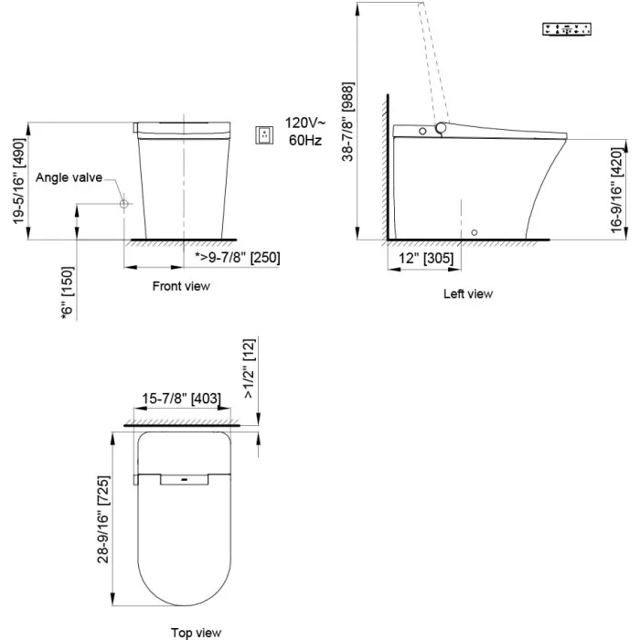 AXENT ONE C Plus 2.0 Intelligent Toilet