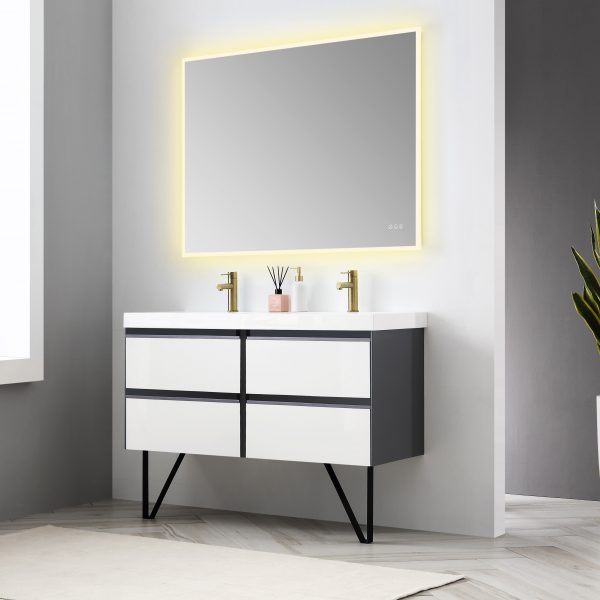 BLOSSOM Beta 48″x36″ LED Mirror with Frosted Edge