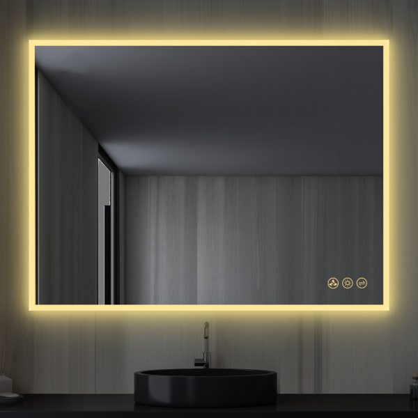 BLOSSOM Beta 48″x30″ LED Mirror with Frosted Edge