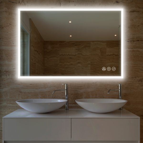 BLOSSOM Beta 48″x30″ LED Mirror with Frosted Edge