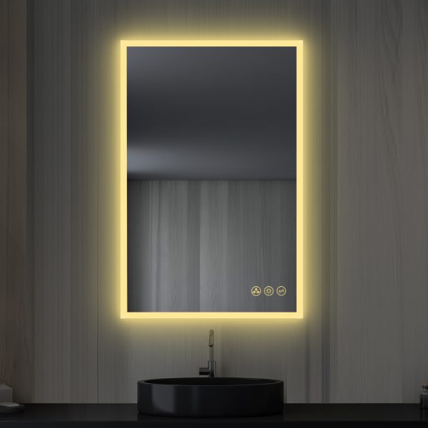 BLOSSOM Beta 24″x36″ LED Mirror with Frosted Edge