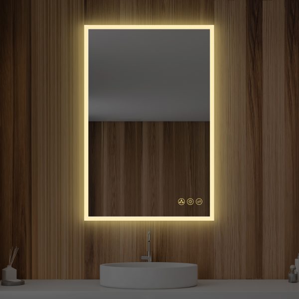 BLOSSOM Beta 24″x36″ LED Mirror with Frosted Edge