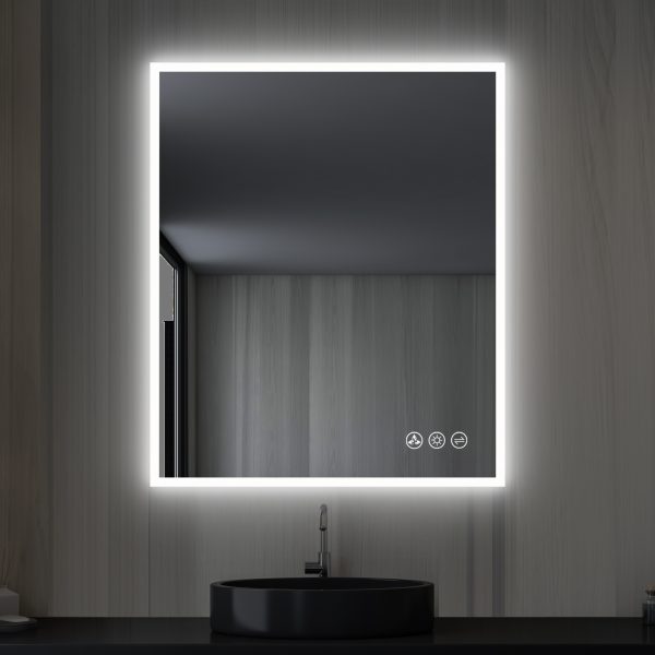 BLOSSOM Beta 30″x36″ LED Mirror with Frosted Edge