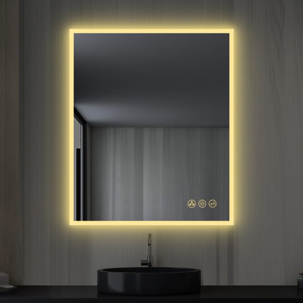 BLOSSOM Beta 30″x36″ LED Mirror with Frosted Edge
