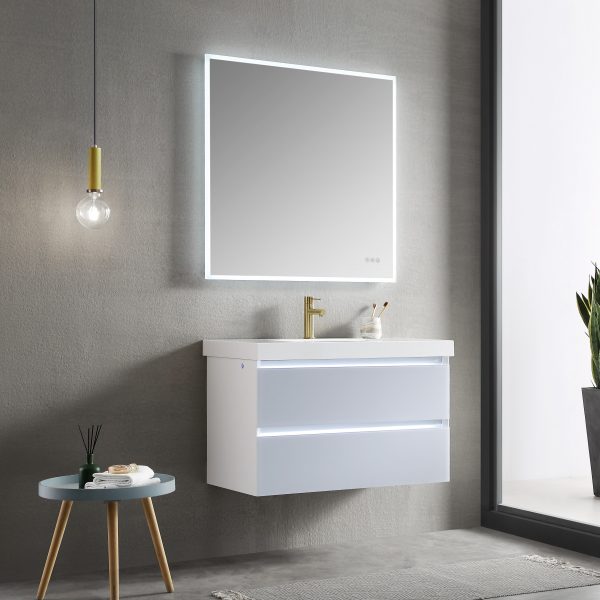 BLOSSOM Beta 30″x36″ LED Mirror with Frosted Edge