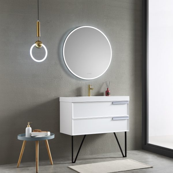 BLOSSOM Orion 24″ Round LED Mirror with Frosted Edge