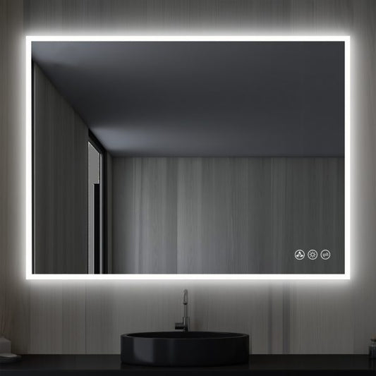 BLOSSOM Beta 48″x30″ LED Mirror with Frosted Edge