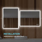 BLOSSOM Beta 48″x36″ LED Mirror with Frosted Edge