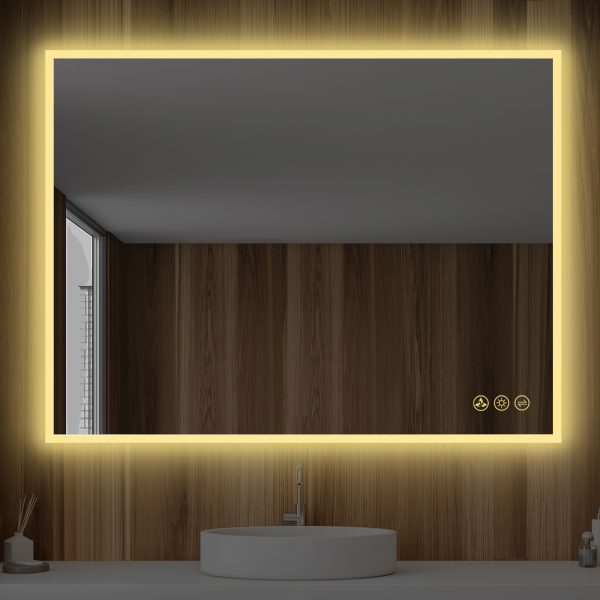 BLOSSOM Beta 48″x30″ LED Mirror with Frosted Edge