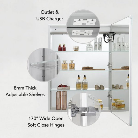 BLOSSOM Pillar 24x32 Inch LED Medicine Cabinet