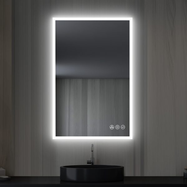 BLOSSOM Beta 24″x36″ LED Mirror with Frosted Edge