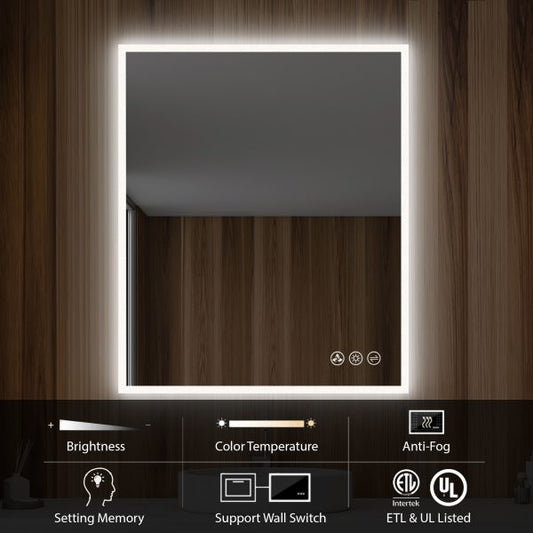 BLOSSOM Beta 30″x36″ LED Mirror with Frosted Edge