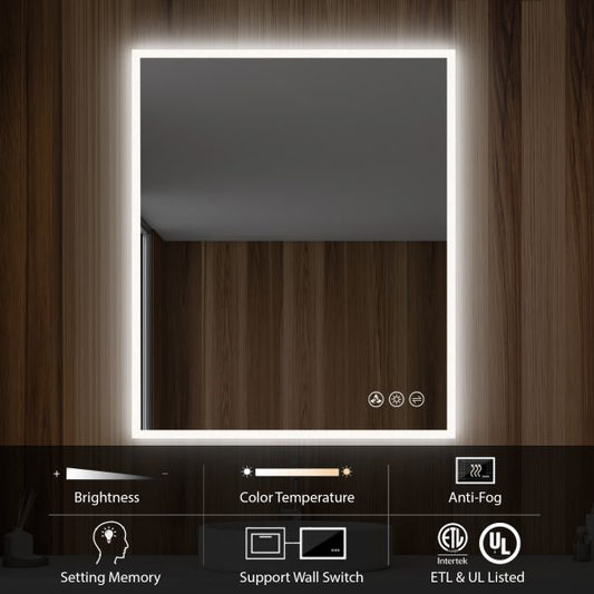 BLOSSOM Beta 30″x36″ LED Mirror with Frosted Edge
