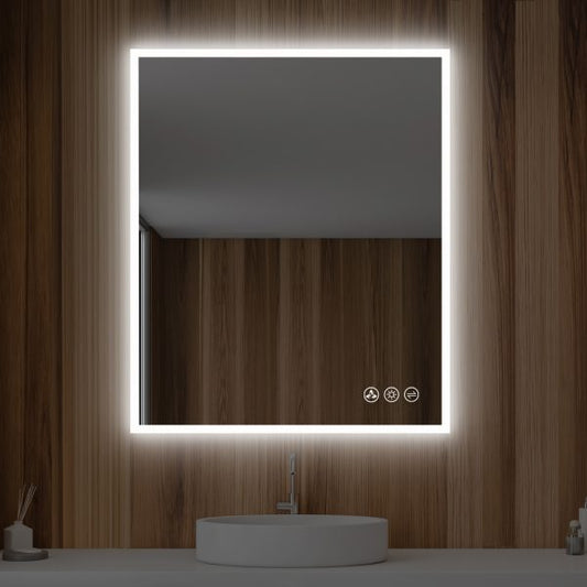 BLOSSOM Beta 30″x36″ LED Mirror with Frosted Edge