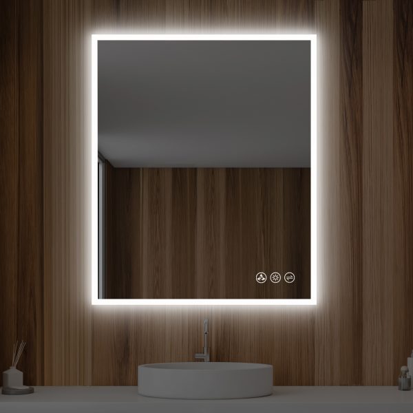 BLOSSOM Beta 30″x36″ LED Mirror with Frosted Edge