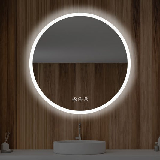 BLOSSOM Orion 24″ Round LED Mirror with Frosted Edge
