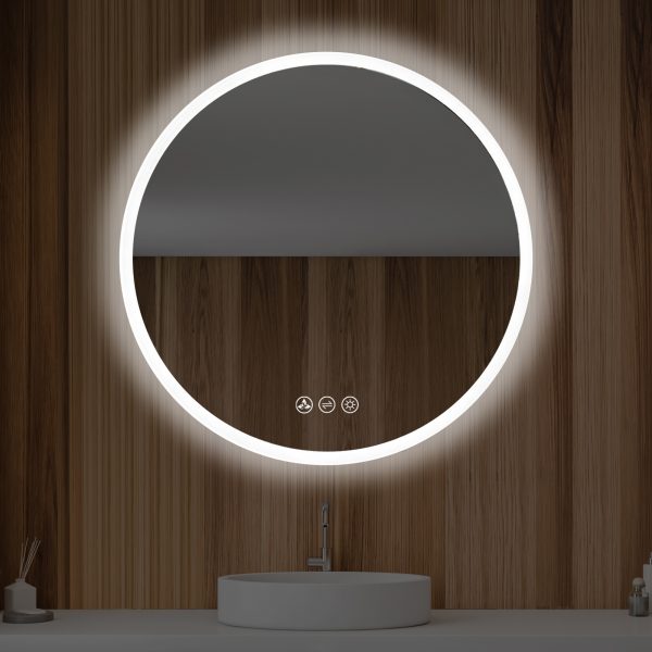 BLOSSOM Orion 32″ Round LED Mirror with Frosted EDGE