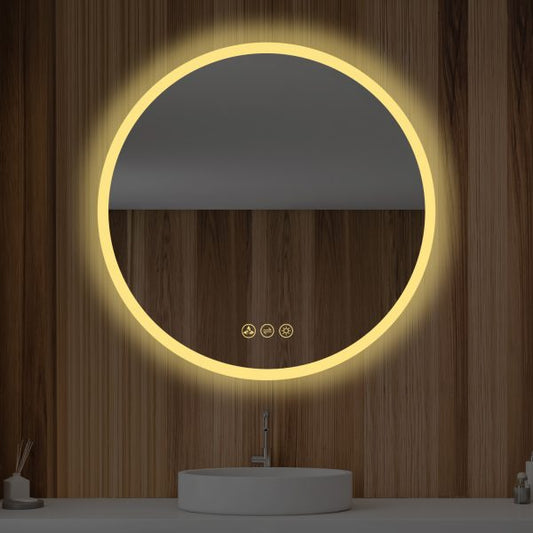BLOSSOM Orion 32″ Round LED Mirror with Frosted EDGE